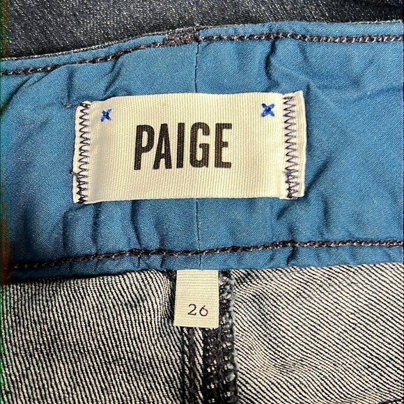 PAIGE HIDDEN HILLS STRAIGHT BLUE JEANS SIZE 26 - Picture 7 of 8